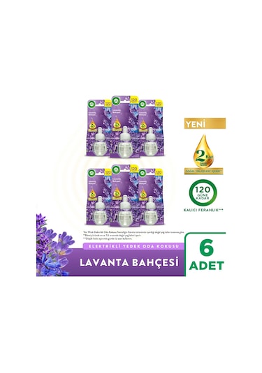 Elektrikli Oda Kokusu Yedek Şişe Lavanta Bahçesi 6x19 Ml