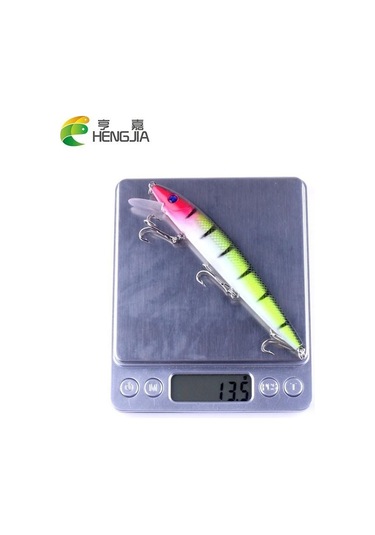 Hengjıa 1 Adet Büyük Minnow Yem 3d Gözler Gerçekçi Alabalık Pike Cazibesi Seyahat Olta Takımı