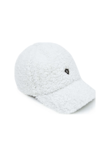 Tamer Tanca Unisex Kürk Beyaz Şapka 524 Beyzbol Kurk Sapka Beyaz Kurk Beyaz