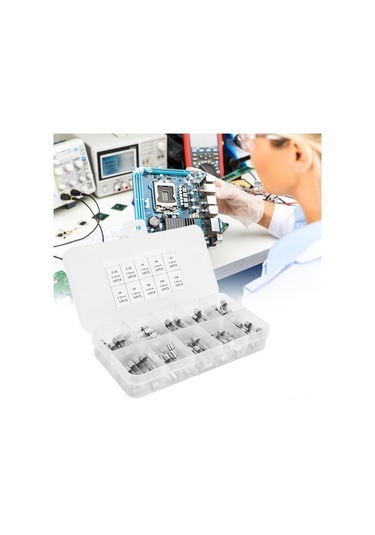 Moveevo 100 Adet Cam Sigorta Rölesi Seti - Hızlı Kırma 0.2-20a, 10 Farklı Akım, Şeffaf Depolama Kutusu, Elektrik Güvenliği İçin 5x20mm 2 - 3 - 5 - 7.5 - 10 -15 - 20 - 25 - 30 - 35