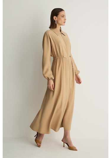 Senna 30021 Shon Elbıse Camel Camel