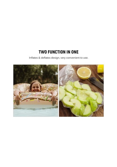 Fortunelane İki Yönlü Mavi Usb Elektrikli Hava Pompa - Pvc Materyal - 5v Dc 2a 4 Fişli Şişirme Havalandırma Cihazı