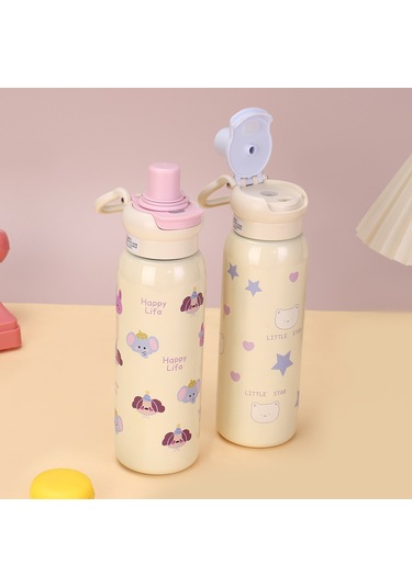 Aurora Öğrenci Termos Bardıbüyük Kapasiteli 304 Paslanmazçelik Hasır Bardak - Kırmızı Kırmızı