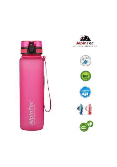 Alpintec Pembe 28 Cm 1000 Ml Tritan Su Matarası Diğer