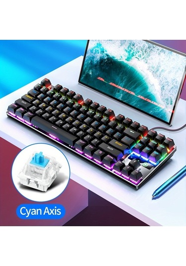 Fastbuy Mavi Anahtarlı Kablolu Usb Konektörlü Mekanik Klavye