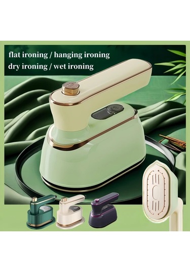 Topshop1 Gri Taşınabilir Hızlı Buhar Ütüsü 1000w 40w Seçenekleri 70ml 50ml Su Haznesi Ev Seyahat Kırışıklık Giderici Ölçü Kabı Isıya Dayanıklı Ped