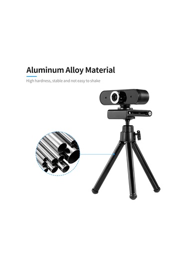 Dofolink Gümüş Renkli Tahta Mini Tripod - Aluminium Ally Malzeme, 1/4" Vida, Cep Telefonu Ve Web Kamerası İçin Taşınabilir Tutucu