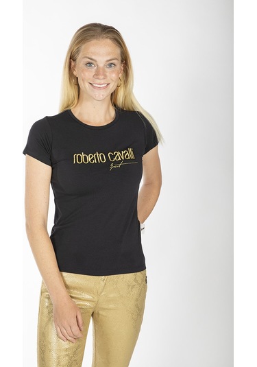 ROBERTO CAVALLI  Kadın T'shirt RRC5493L Siyah