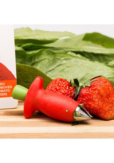 Leezsing Kırmızı Çilek Domates Sap Ayırıcı - Yumuşak Meyve Sebze Sapı Kaldırıcı Aleti Diğer