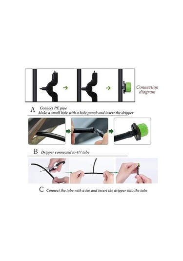 Trendooze 100 Adet 1/4 Inç Mikro Tip Damla Sulama Sprinkler, Anti-clog Bahçe Ekipmanı Diğer