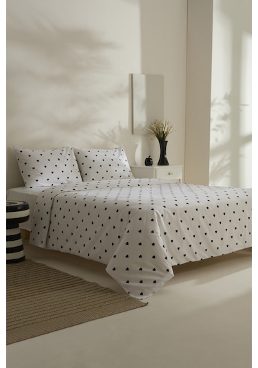 Karacahome Sarah Anderson Amour Çift Kişilik Nevresim Takımı Siyah