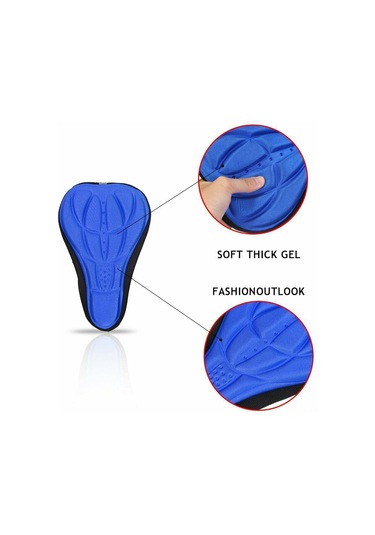 Geeroyoo Bisiklet Minder Kılıfı: 3d Kalın Eva Yastık, Nemlendirici, Kayma Engellisi - Mavi Dağ, Yol Bisikletleri İçin Mavi