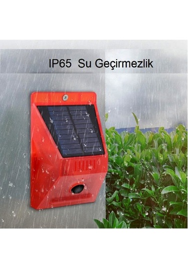 Alarm Güneş Enerjili Solar 129 Db Sesli Hareket Ve Işık Sensörlü