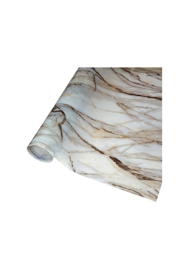 Mermer Desenli - Kalın Pvc 1,2Mm M-03 Masa Örtüsü