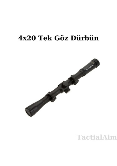 Tacticalaim 4x20 Silah Dürbünü - Dayanıklı Ve Yüksek Performanslı Siyah