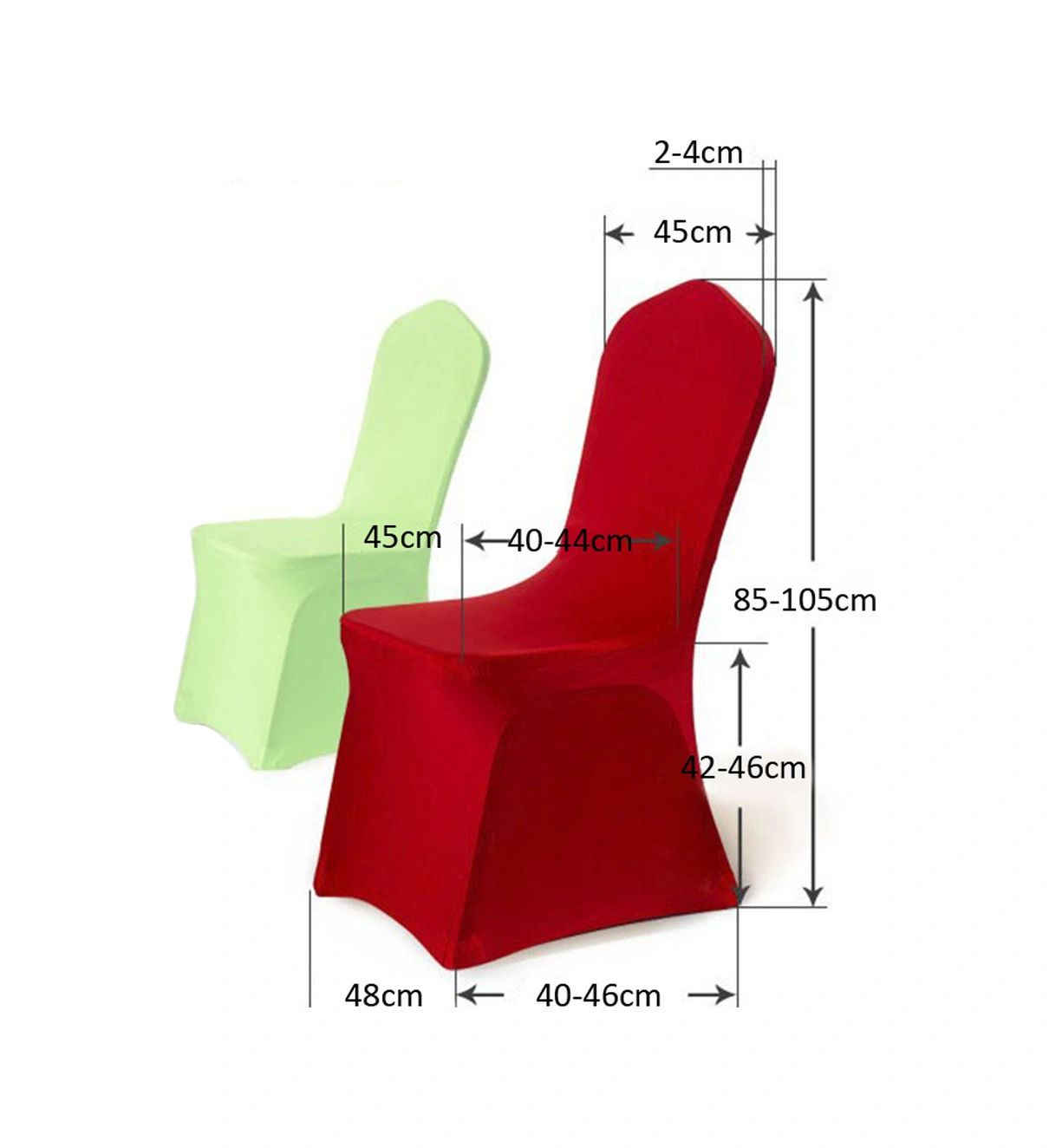 Padalink Siyah Elastik Otel Düğün Banka Kılıfı - Dayanıklı, Su Geçirmez, Poliester+spandeks, Çeşitli Renk Seçenekleri Çok Renkli