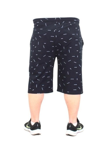Starbattal Erkek Büyük Beden Penye Şort Justice 24645 Lacıvert-Lacıvert Lacivert
