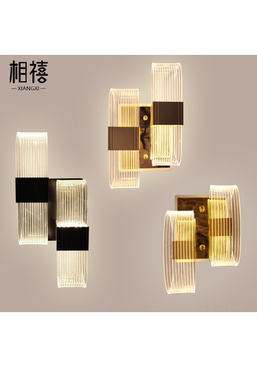 Yifomall 18w 3 Renkli Led Duvar Lambası - Akrilik, Gold, Tek Kafa - Yatak Odası, Otel Koridor - Kolay Kullanım, Dayanıklı Malzeme Altın