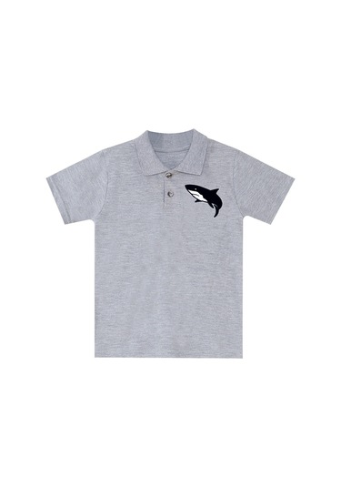 Denokids Mushi Sharrk Erkek Çocuk Polo Yaka T-shirt Şort Takım Çok Renkli
