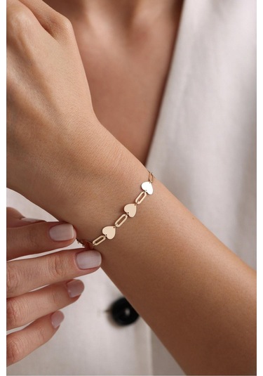 Gianfranco Kalp Kalın Ataş Işıltılı Bileklik Altın Sarı Altın