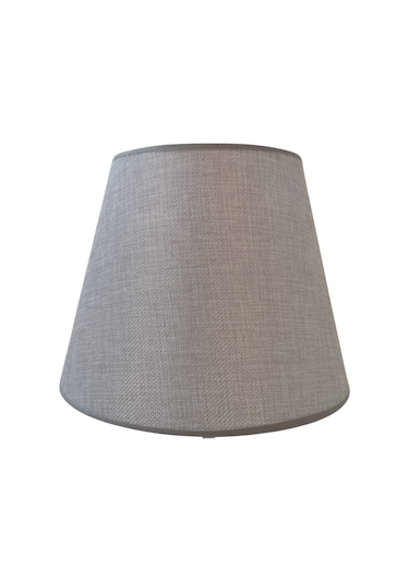 Dekovien Modern Metal Ayak Koyu Gri Abajur Gümüş