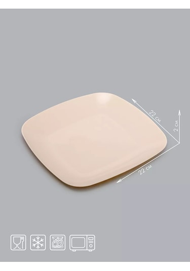 Al' Ternatıva Çorba Ve Yemek Tabakları Seti, Plastik, 6+6 Adet 199454270 Bej