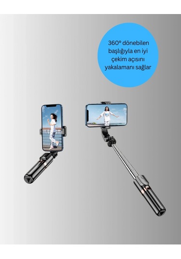 Bluetooth Selfie Çubuğu Uzaktan Kumandalı Çok Renkli
