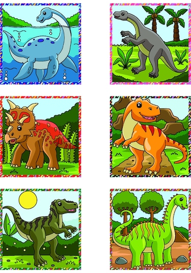 6 Farklı Dinozorlar Seri2 Eğitici 3d Küp Puzzle 3 4 5 6 Yaş
