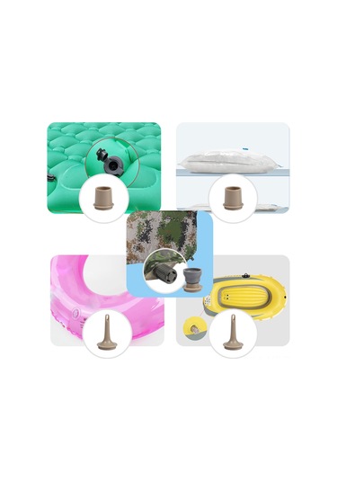 Mufunye Orman Kampı İçin 3600mah Şarj Cihazı Ve Led Işıklı Hızlı Şişirici/boşaltıcı Pompa - Turuncu Beyaz