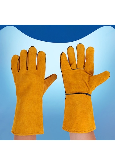 Lemestar Deri Kaynak Eldivenleri - Yüksek Isıya Dayanıklı Bbq Ve Kampçılık İçin 350mm