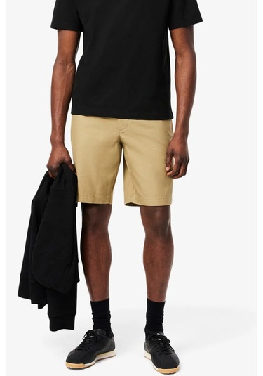 Lacoste Men's Regular Fit Cotton Bermuda Shorts Erkek Cepli Bermuda Şort Bej