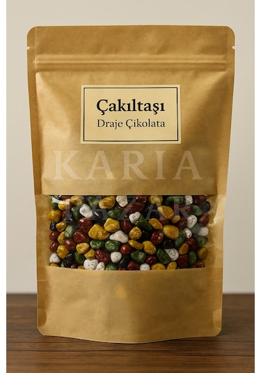 Çakıltaşı Draje Çikolata 1 Kg Renkli Taş Görünümlü Çikolata