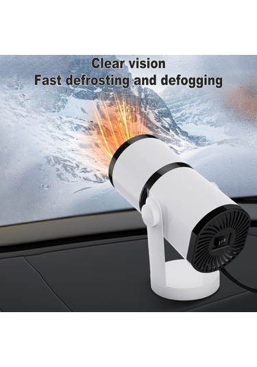 Mufunye 24v Araç Isıtıcı Soğutucu 270 -360 Dönebilen Çift Fonksiyonlu Sıcaklık Kontrol Cihazı, Kar Ve Buhar Temizleyici, 200w, 9096b
