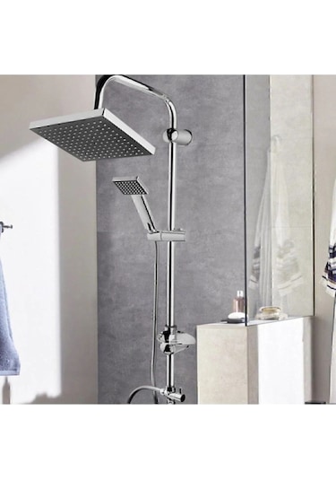 5 Fonksiyonlu Robot Duş Takımı Krom Gri