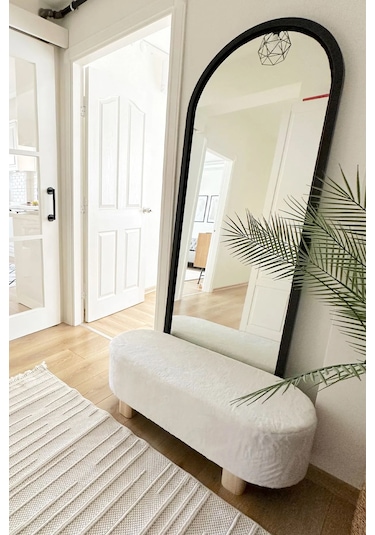 Zem Marin Puf, Beyaz Welsoft Kumaş