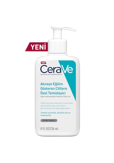 CeraVe Yağlı ve Akneye Eğilim Gösteren Ciltlere Özel Temizleyici 236 ML