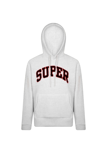 Superfly Kapüşonlu Erkek Polar Sweatshirt Spf101232320717 Beyaz