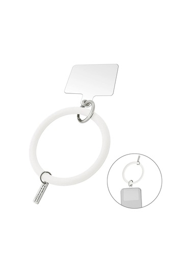 Junsunmay Silikon Bilezik Cep Telefonu Kordon Döngü Anti-kayıp Bilek Halat Telefon Kılıfı İçin Evrensel Beyaz