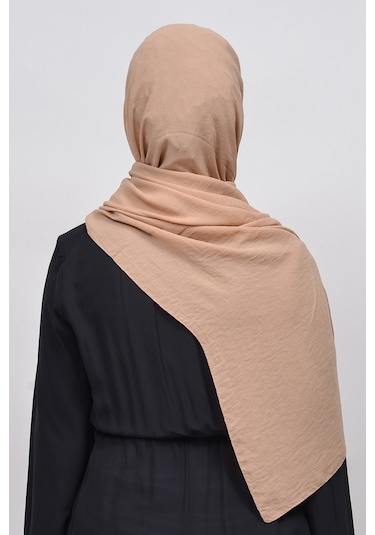 Altobeh Caz Krep Tesettür Kadın Şal - Koyu Bej