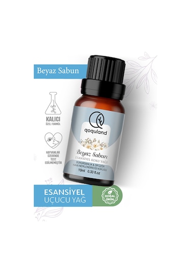 Qoqula Beyaz Sabun Esansiyel Uçucu Yağ 10 ML