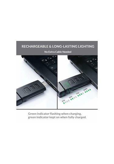 Cbtx Göz Bakımı Plastik Okuma Işığı Led Lamba Kitap Sayfası Tutuculu Kitap Işığı - Siyah