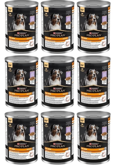 Pro Plan Hindi Etli Yetişkin Köpek Konservesi 400 Gr 9 Adet