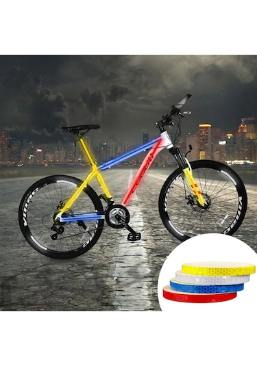 8 M Yansıtıcı Bant Pvc Bisiklet Tekerlekleri Yansıtan Floresan