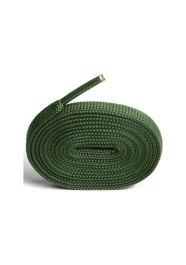 Haki Yeşil 1 Cm Kalınlığında 1 Çift Yassı Spor Ayakkabı Bağcığı Haki