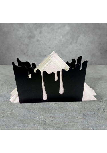 Glare Peçetelik Damla Mat Siyah Siyah