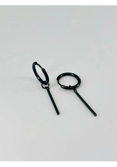 Mepa Siyah Çelik Erkek Küpe Çap 12 Mm Kalınlık 2 Mm - Ekp0029 Najmaddin Altın