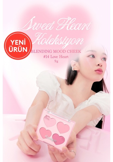 Dasique Karıştırılabilir Renk Tonlarına Sahip 4lü Allık Paleti Blending Mood Cheek 14 Love Heart 14 Love Heart