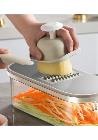 Wondernest Sebze Patates Paslanmaz Parçalayıcı, Lichen Kesici, Mat Çelik Wh Gri