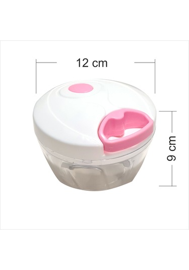 Üç Bıçaklı İpli Soğan Patates Biber Domates Kesme El Rondosu Beyaz Pembe