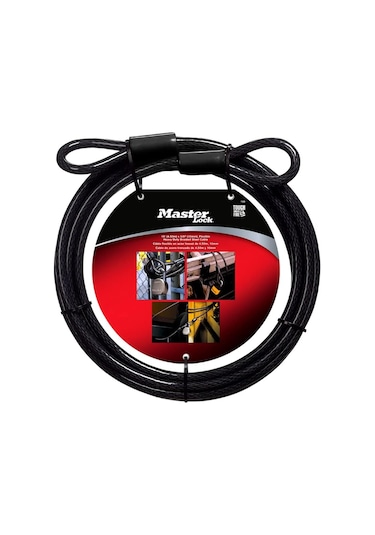Master Lock 72dpf 15 Ft İlmekli Uçlu Örgülü Çelik Kablo Ve 3/8 In